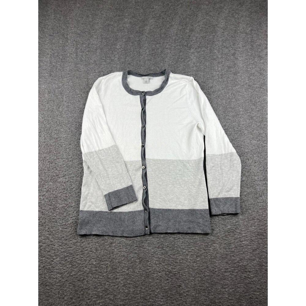Halogen Women's Color Block Button-Up Cardigan Sweater Size Medium